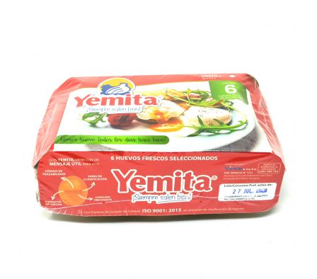HUEVOS YEMITA TIPO A PAQ X 6UNID