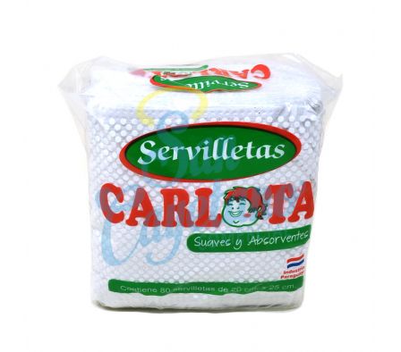 SERVILLETA DE PAPEL CARLOTA 20X25CM 80UNI (20)
