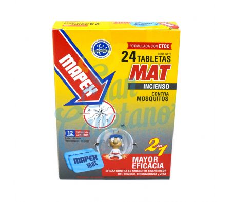 TABLETA MAT C/INCIENSO MAPEX 24U(12)