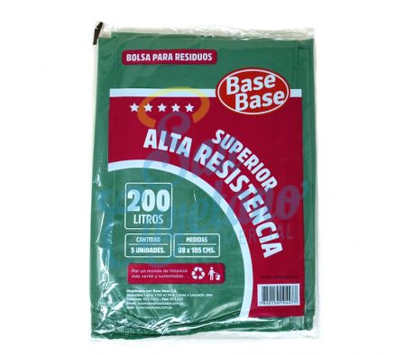 BOLSA P/RES SUP.ALTA RESISTENCIA BASE BASE200L  5U