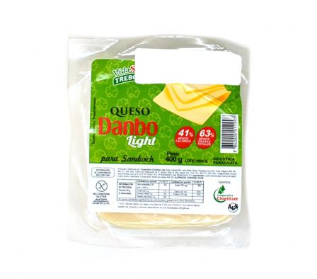 QUESO SANDWICH LIGHT TREBOL EN FETAS 400GR,