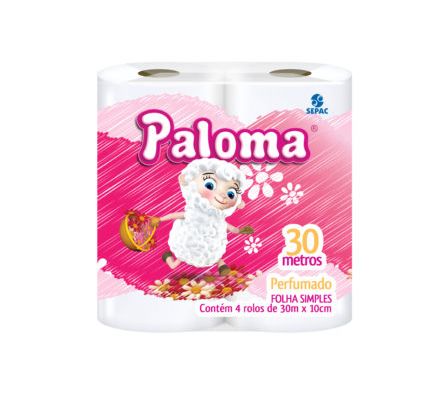PAPEL HIGIENICO PERFUMADO PALOMA30M 4 ROLLOS (16),