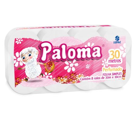 PAPEL HIGIENICO PERFUMADO PALOMA 30M 8 ROLLOS (8)