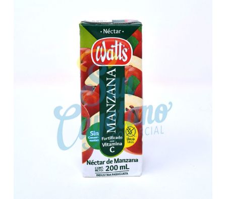 JUGO DE NECTAR DE MANZANA WATTS 200ML (30)