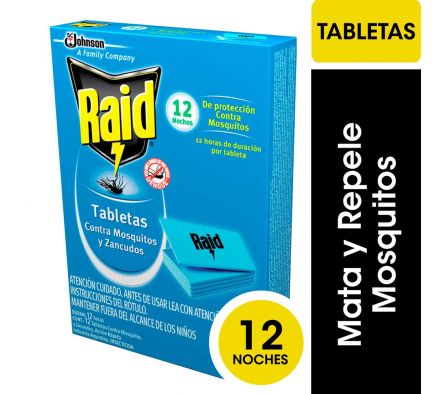 TABLETA P/MOSQUITOS 24HS RAID 12UND (20)