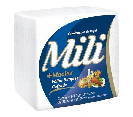 SERVILLETAS DE PAPEL MILI 21X22CM 50U (48)