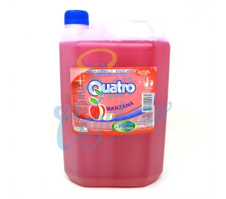 DETERGENTE MANZANA BIODEGRADABLE QUATRO 5 LTS
