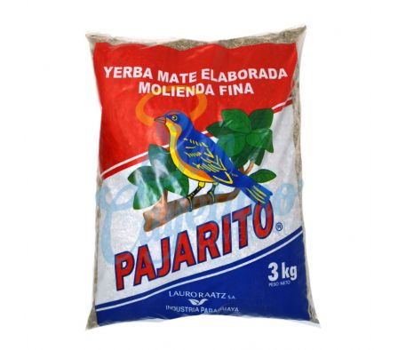 YERBA MATE MOLIENDA FINA PAJARITO PLASTICA X 3 KG