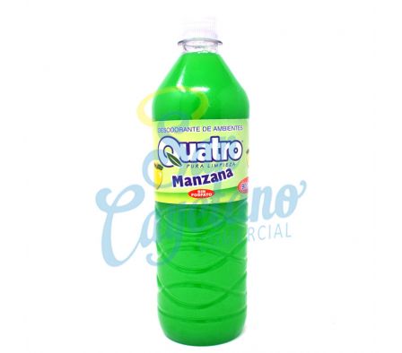 DESODORANTE  AMBIENTE QUATRO MANZANA VERDE  900CC.