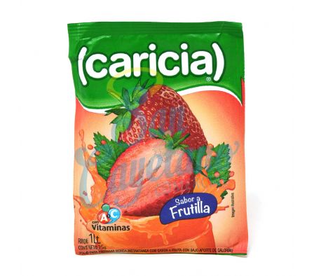 JUGO EN POLVO FRUTILLA CARICIA X 20 GRS (160)