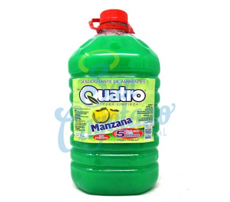 DESODORANTE AMBIENTE QUATRO MANZANA VERDE 5L.