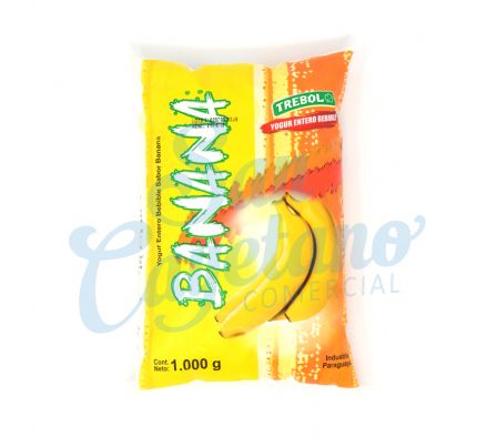 YOGUR ENTERO BANANA SACHET TREBOL 1LT.