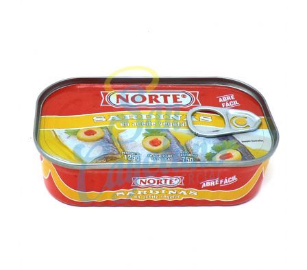 SARDINAS EN ACEITE NORTE 125GR (50)