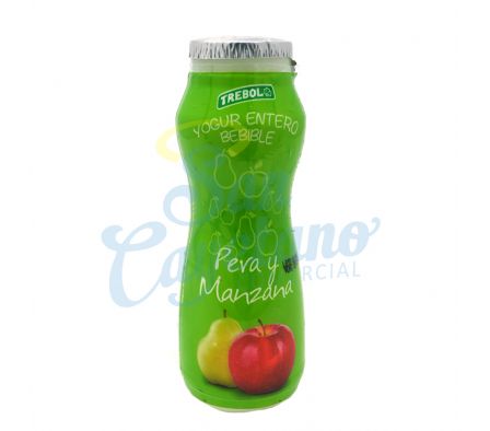 YOGUR ENTERA PERA Y MANZANA TREBOL 200GR.
