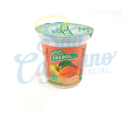 YOGUR ENTERO DURAZNO POTE TREBOL 140GR