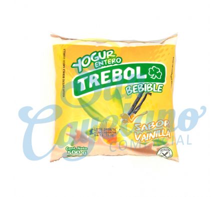 YOGUR ENTERO VAINILLA SACHET TREBOL 500ML 