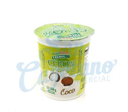 YOGUR LIGHT CERO% COCO POTE TREBOL 350GR 