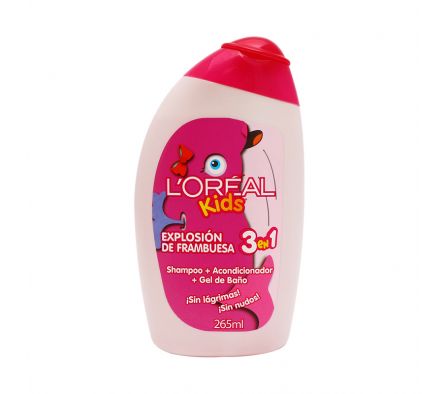 SHAMPOO KIDS FRAMBRUESA LOREAL 3EN1 265ML(12)