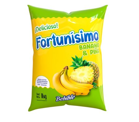 BEBIDA LACTEA BANANA-PIÑA SACHET FORTUNISIMO 1L