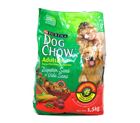 ALIMENTO P/PERRO ADULTOS RAZA M-G DOG CHOW1.5KG(9)