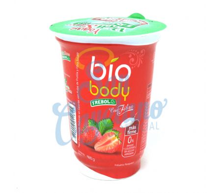 YOGUR BIO CON FIBRA FRUTILLA TREBOL 180GR 