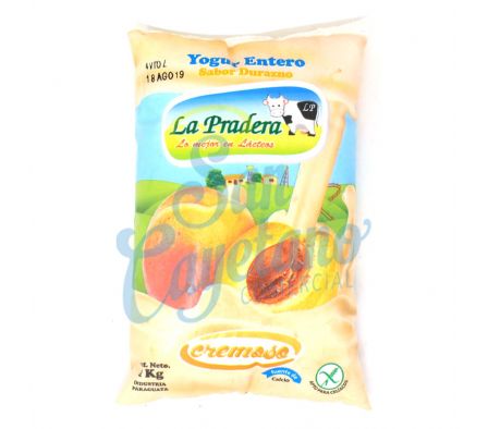 YOGUR ENTERO DURAZNO SACHET LA PRADERA 1LT