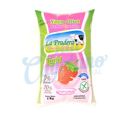 YOGUR DIET FRUTILLA SACHET LA PRADERA 1L