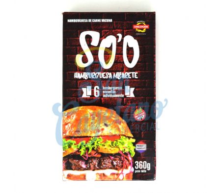 HAMBURGUESA CARNE SO`O MBA CONCEPCION 6UND60GR(24)