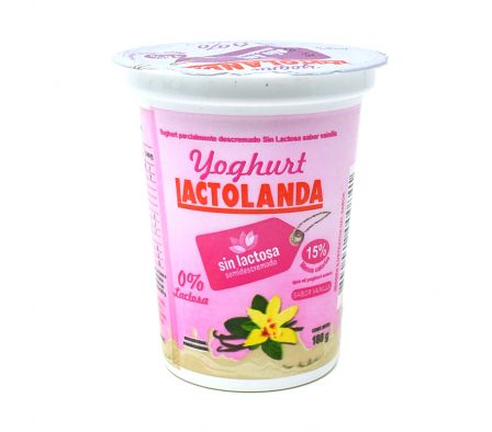 YOGUR SIN LACTOSA VAINILLA LACTOLANDA 180GR