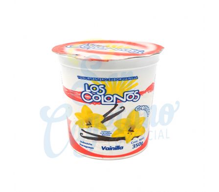 YOGUR ENTERO VAINILLA LOS COLONOS 350GR