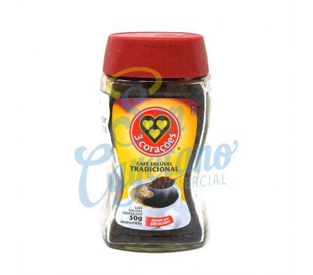CAFE TRADICIONAL SOLUBLE 3 CORAZONES 50GRS (24)