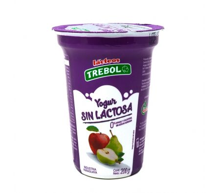 YOGUR DESC.SIN LACTOSA PERA Y MANZANA TREBOL 200GR