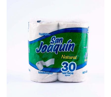 PAPEL HIGIENICO NATURAL SAN JOAQUIN  30MX4(12)