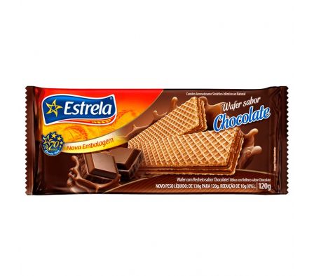 WAFER CHOCOLATE ESTRELA 80GR (30)