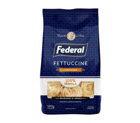 FIDEO DE SEMOLA FETTUCINI CURCUMA FEDERAL 500GR