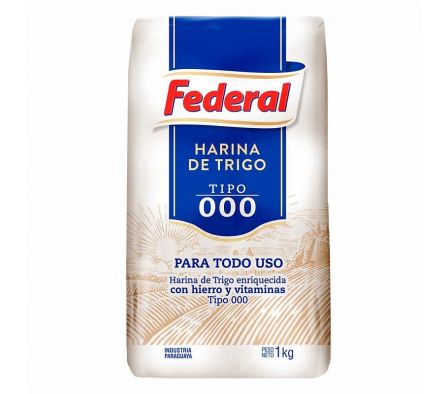 HARINA DE TRIGO 000 FEDERAL 1KG 
