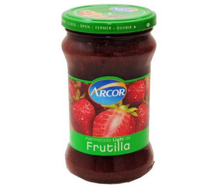 MERMELADA DE FRUTILLA LIGHT ARCOR VIDRIO 390GR(12)