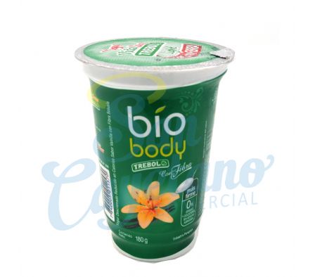 YOGUR BIO BODY C/FIBRA VAINILLA POTE TREBOL 180GR