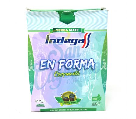 YERBA MATE EN FORMA INDEGA CARTON X 250 GRS (12)