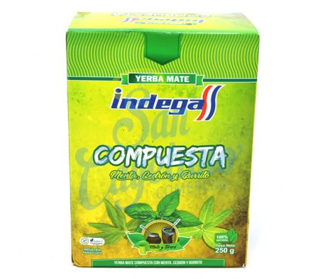YERBA MATE COMPUESTA INDEGA CARTON X 250 GRS (12)