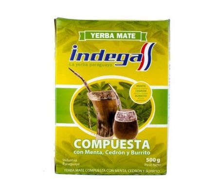 YERBA MATE COMPUESTA INDEGA CARTON 500GR (10)