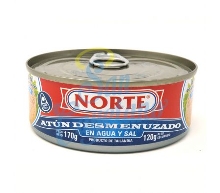 ATUN DESMENUZADO AL AGUA Y SAL NORTE 170GR(48)