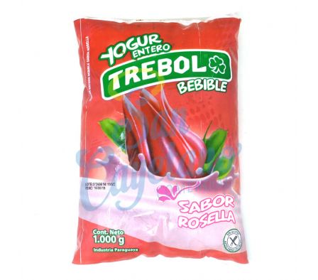 YOGUR ENTERO GROSELLA SACHET TREBOL 1LT