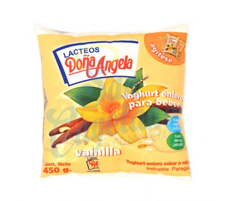 YOGUR ENTERO VAINILLA SACHET DOÑA ANGELA 450GR 