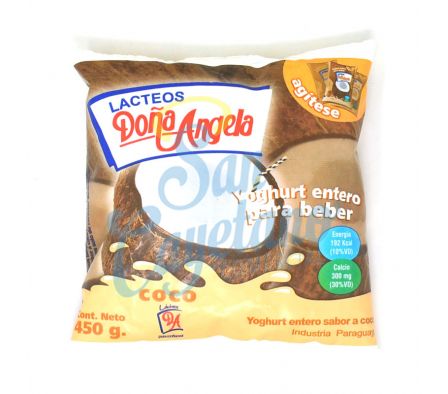 YOGUR ENTERO BEBIBLE COCO SACHET DOÑA ANGELA450GR 