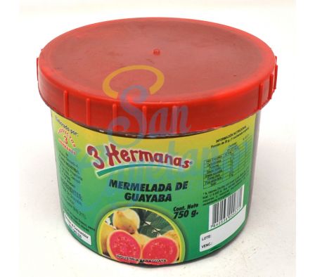 MERMELADA DE GUAYABA 3 HERMANAS POTE 750GR (12)