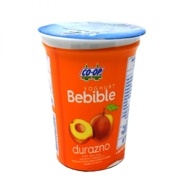 yogurt con durazno y naranja